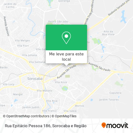 Rua Epitácio Pessoa 186 mapa