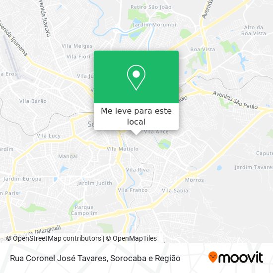 Rua Coronel José Tavares mapa