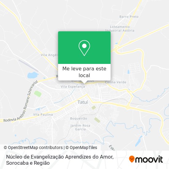 Núcleo de Evangelização Aprendizes do Amor mapa