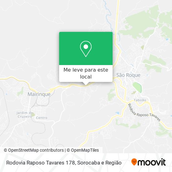 Rodovia Raposo Tavares 178 mapa