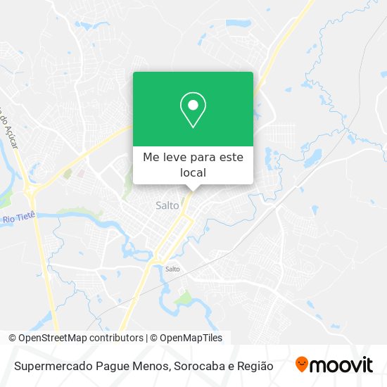 Supermercado Pague Menos mapa