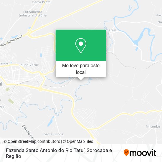 Fazenda Santo Antonio do Rio Tatuí mapa