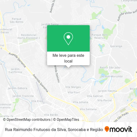 Rua Raimundo Frutuoso da Silva mapa