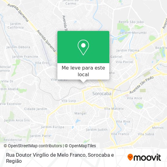 Rua Doutor Virgílio de Melo Franco mapa