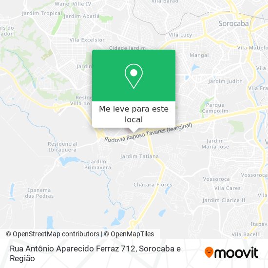 Rua Antônio Aparecido Ferraz 712 mapa