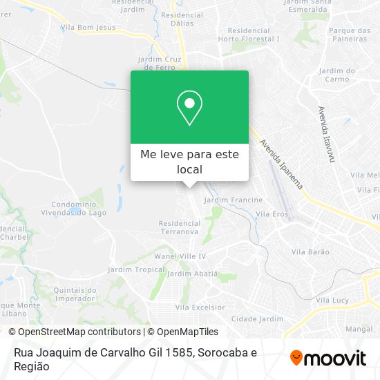 Rua Joaquim de Carvalho Gil 1585 mapa