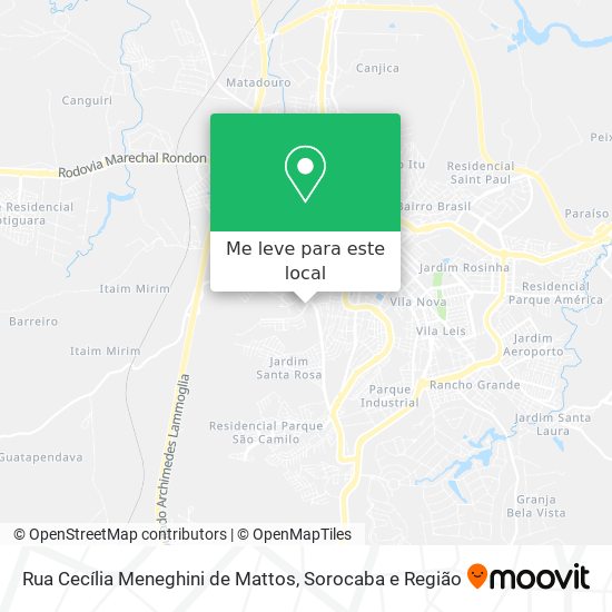 Rua Cecília Meneghini de Mattos mapa