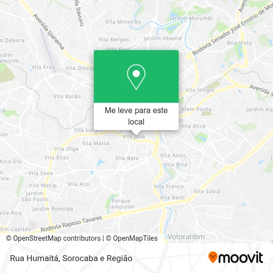 Rua Humaitá mapa