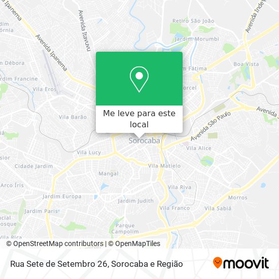 Rua Sete de Setembro 26 mapa