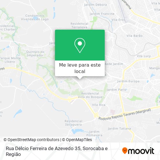 Rua Délcio Ferreira de Azevedo 35 mapa