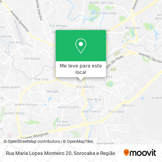 Rua Maria Lopes Monteiro 20 mapa