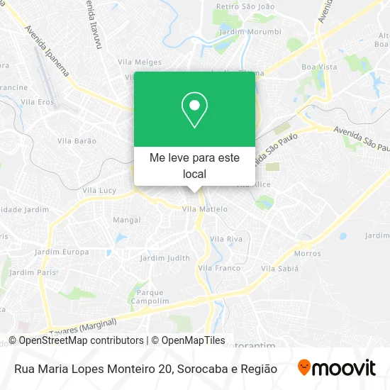 Rua Maria Lopes Monteiro 20 mapa