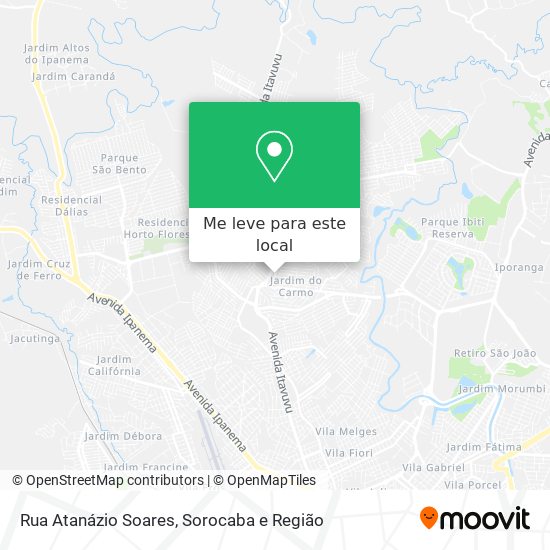 Rua Atanázio Soares mapa