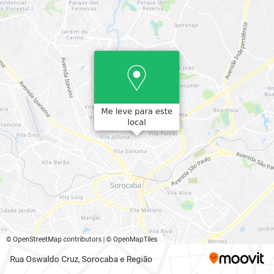 Rua Oswaldo Cruz mapa