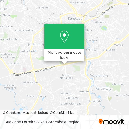 Rua José Ferreira Silva mapa