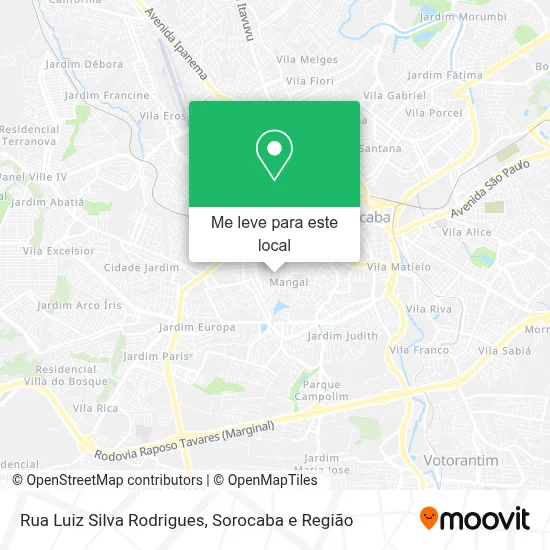 Rua Luiz Silva Rodrigues mapa