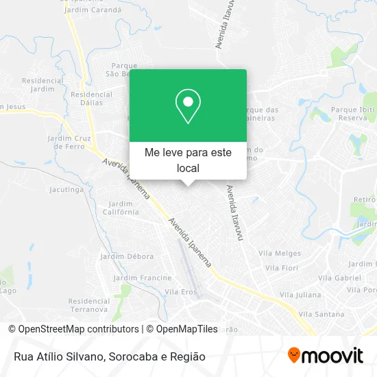 Rua Atílio Silvano mapa