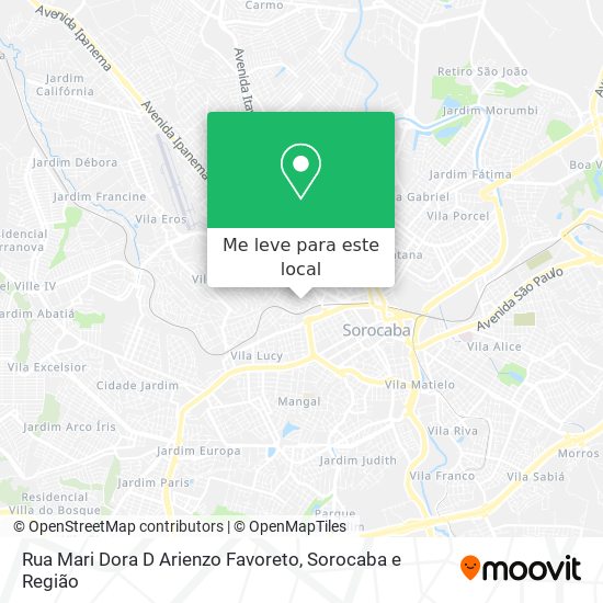 Rua Mari Dora D Arienzo Favoreto mapa