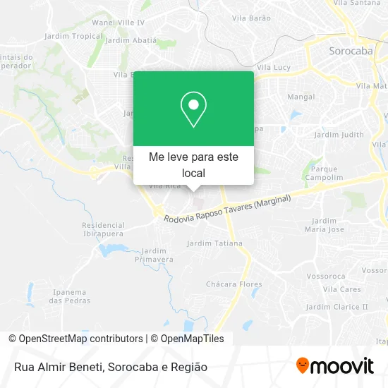 Rua Almir Beneti mapa