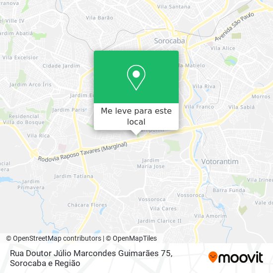 Rua Doutor Júlio Marcondes Guimarães 75 mapa