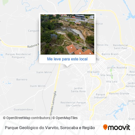 Parque Geológico do Varvito mapa