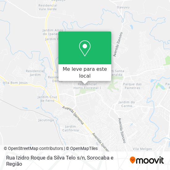 Rua Izidro Roque da Silva Telo s / n mapa