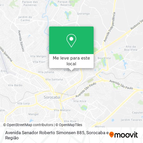 Avenida Senador Roberto Simonsen 885 mapa