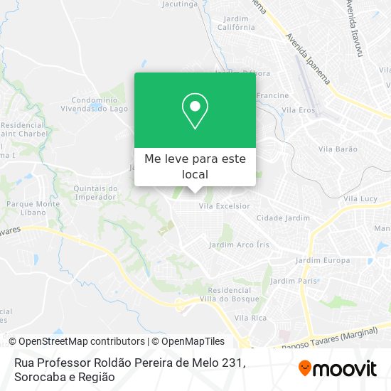 Rua Professor Roldão Pereira de Melo 231 mapa