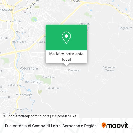 Rua Antônio di Campo di Lorto mapa