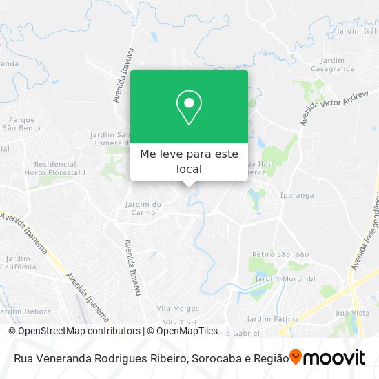 Rua Veneranda Rodrigues Ribeiro mapa