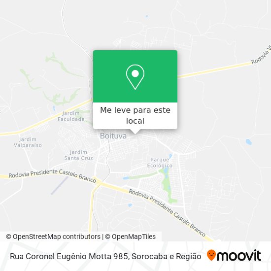 Rua Coronel Eugênio Motta 985 mapa