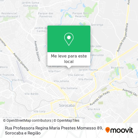 Rua Professora Regina Maria Prestes Momesso 89 mapa