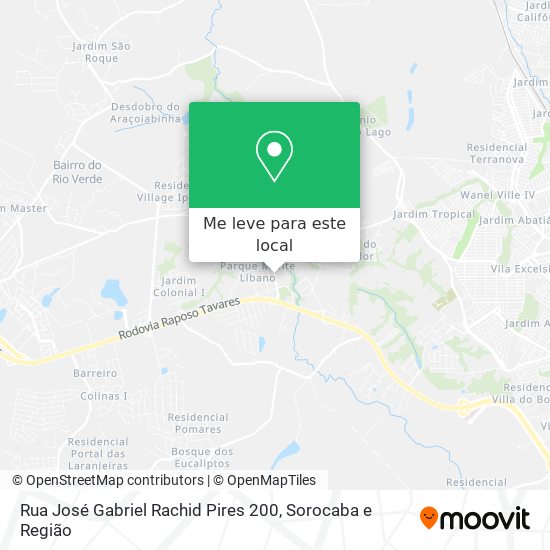 Rua José Gabriel Rachid Pires 200 mapa