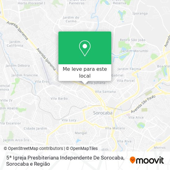 5ª Igreja Presbiteriana Independente De Sorocaba mapa