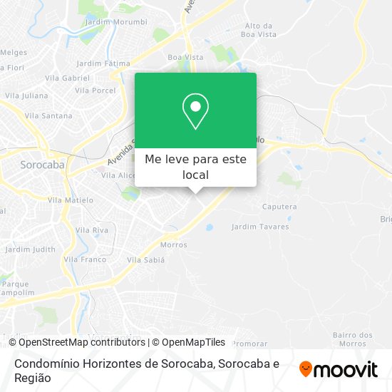 Condomínio Horizontes de Sorocaba mapa