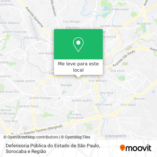 Defensoria Pública do Estado de São Paulo mapa