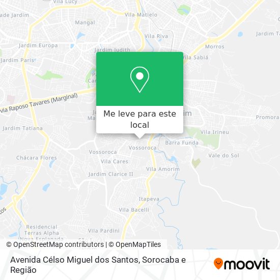 Avenida Célso Miguel dos Santos mapa