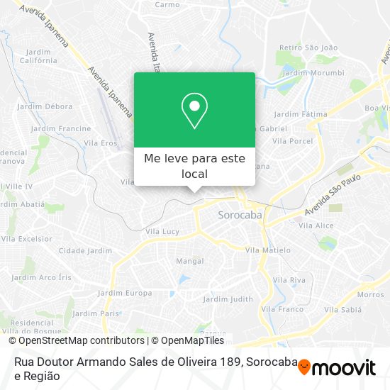 Rua Doutor Armando Sales de Oliveira 189 mapa