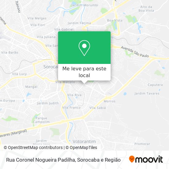 Rua Coronel Nogueira Padilha mapa