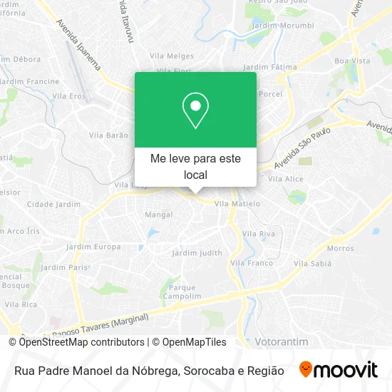 Rua Padre Manoel da Nóbrega mapa