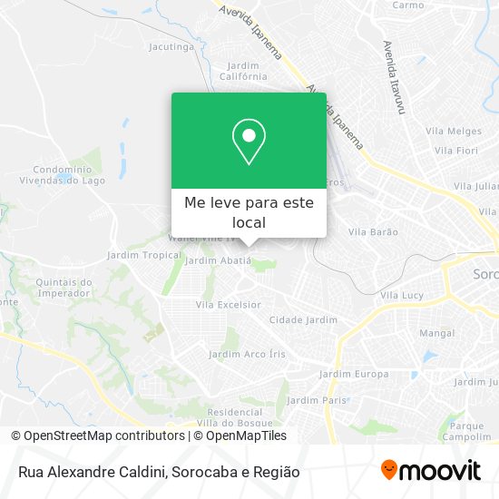 Rua Alexandre Caldini mapa