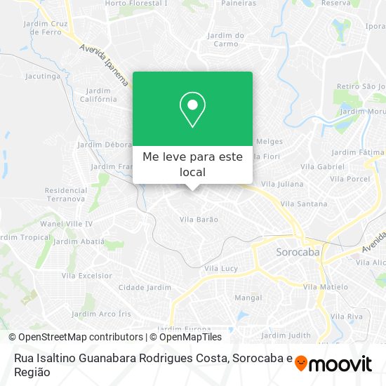 Rua Isaltino Guanabara Rodrigues Costa mapa