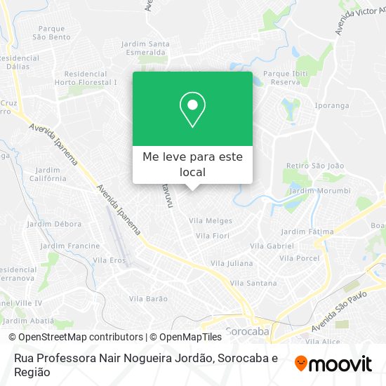 Rua Professora Nair Nogueira Jordão mapa