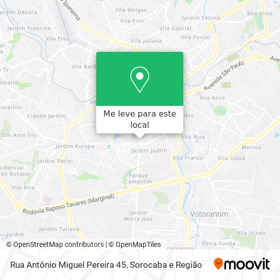 Rua Antônio Miguel Pereira 45 mapa
