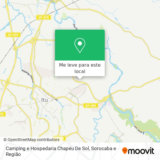 Camping e Hospedaria Chapéu De Sol mapa