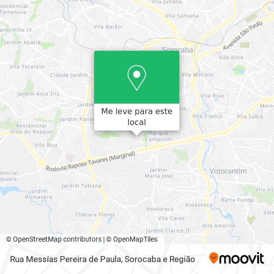 Rua Messías Pereira de Paula mapa