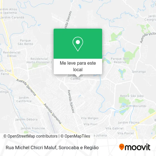 Rua Michel Chicri Maluf mapa