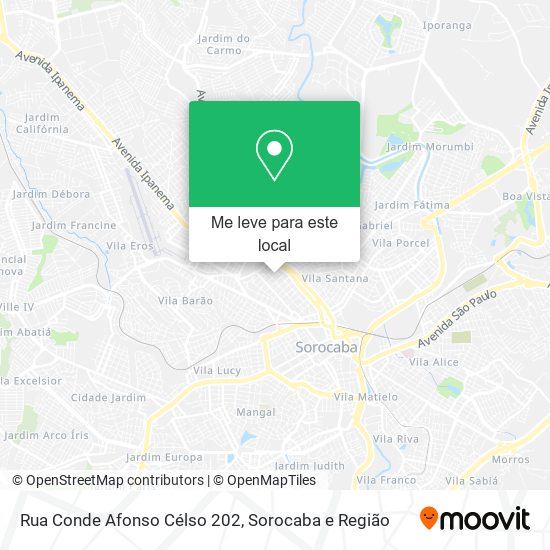 Rua Conde Afonso Célso 202 mapa