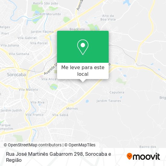 Rua José Martinês Gabarrom 298 mapa