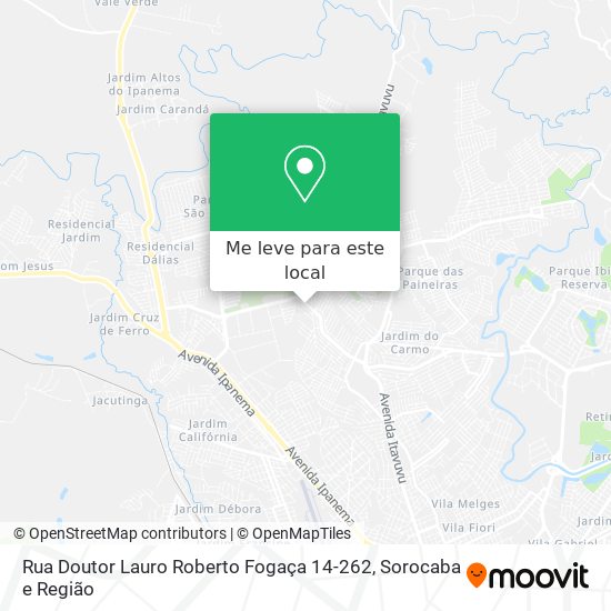 Rua Doutor Lauro Roberto Fogaça 14-262 mapa